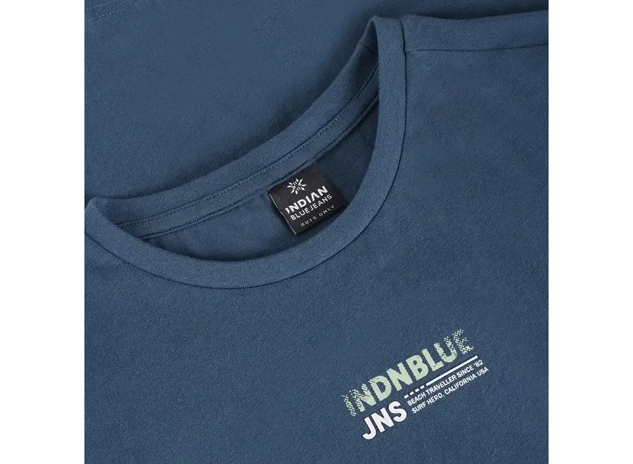 T-Shirt INDN Blue Backprint   Ensign Blue Jongens T-shirt