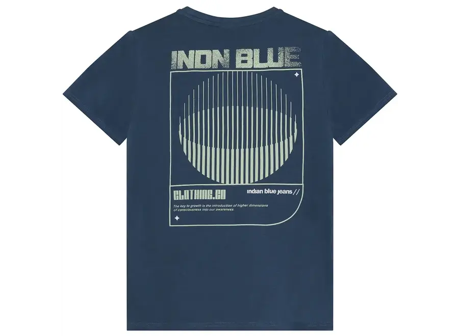 T-Shirt INDN Blue Backprint   Ensign Blue Jongens T-shirt