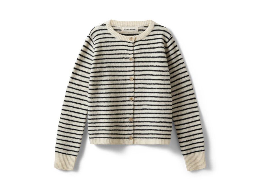 CisseSY Cardigan  Off White Striped Meisjes Vest