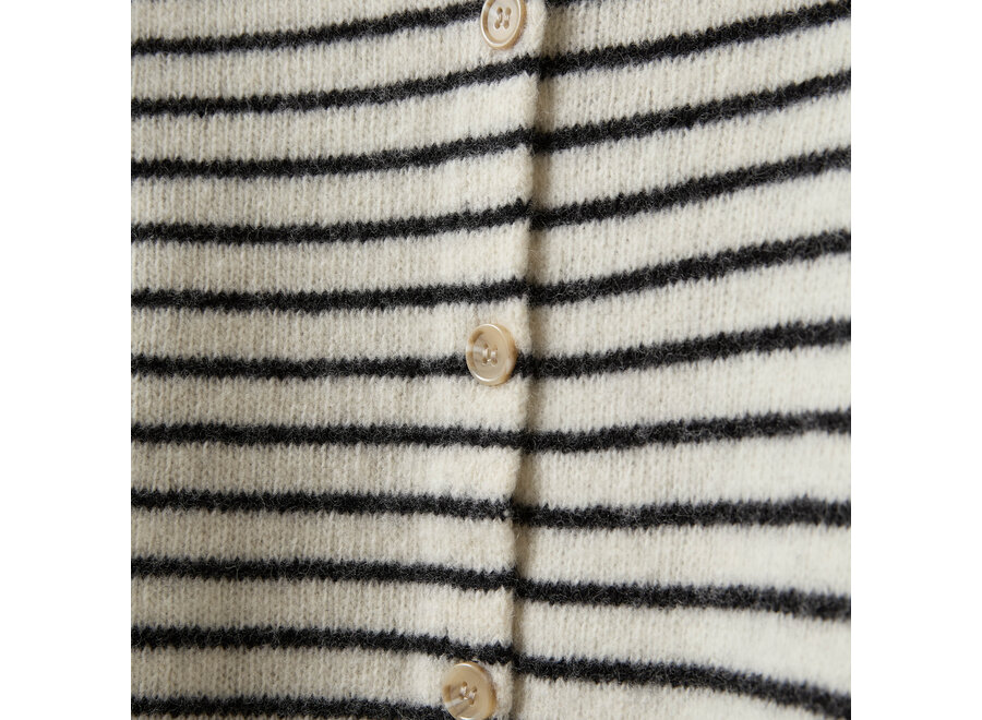 CisseSY Cardigan  Off White Striped Meisjes Vest