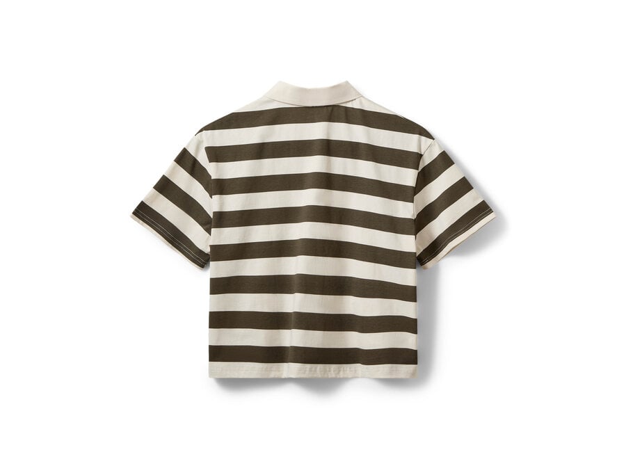 PilSY Polo  Brown Striped Meisjes T-shirt