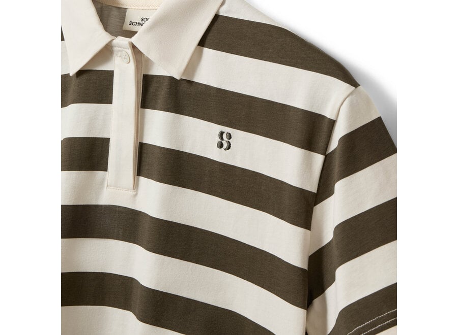 PilSY Polo  Brown Striped Meisjes T-shirt