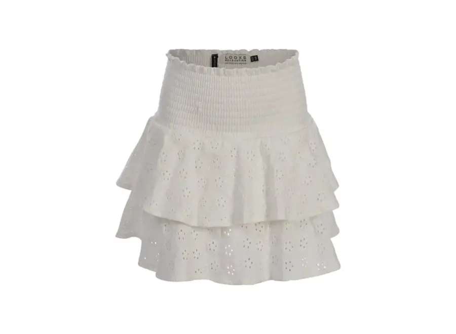10sixteen Broidery Skort   Warm White Meisjes Rokje 140
