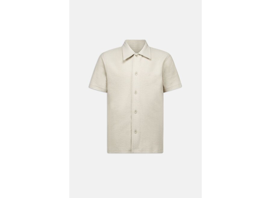 Woven Short Sleeve Shirt  Oatmeal Jongens Shirt