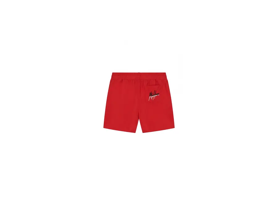 Malelions Junior Split Swim Shorts Red/White Jongens Zwembroek