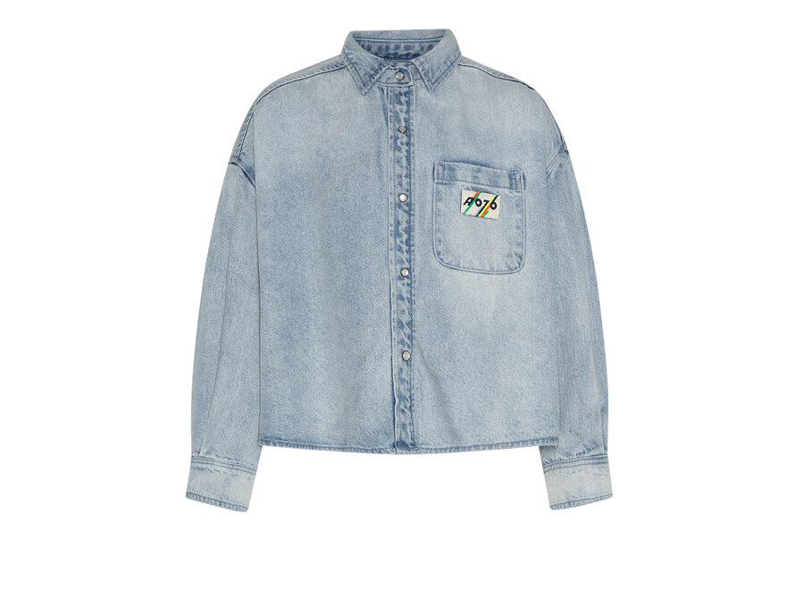 Bini Shirt Light Coopers  Wash Light Meisjes Blouse