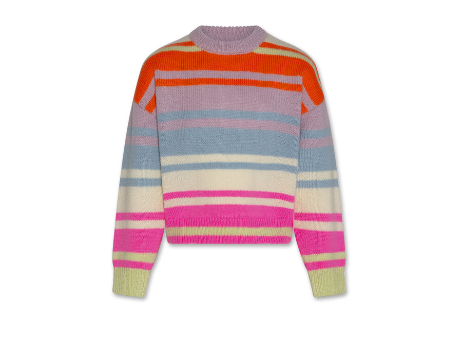 Wanda C-Neck Stripe  Multicolour Meisjes Trui