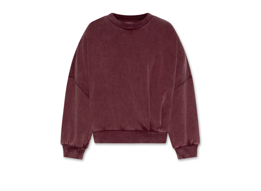 Lys Sweater Square   Bordeaux Meisjes Trui