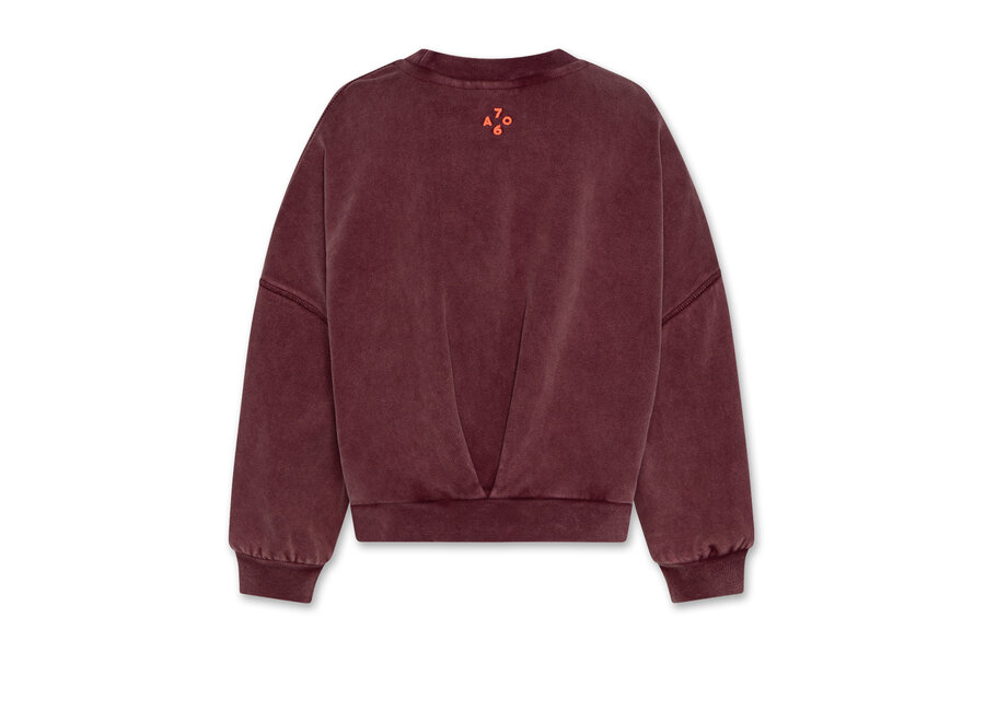 Lys Sweater Square   Bordeaux Meisjes Trui
