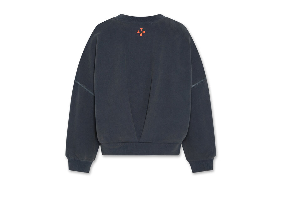 Lys Sweater Square Cosy   Dark Slate Meisjes Trui