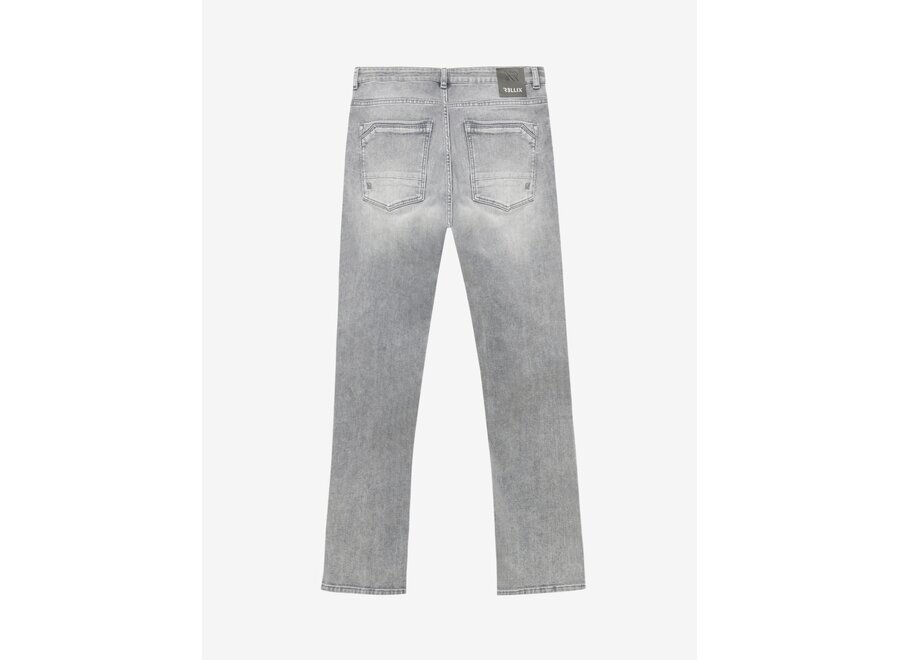 Straight Fit Jeans  Used Grey Denim Jongens  Jeans