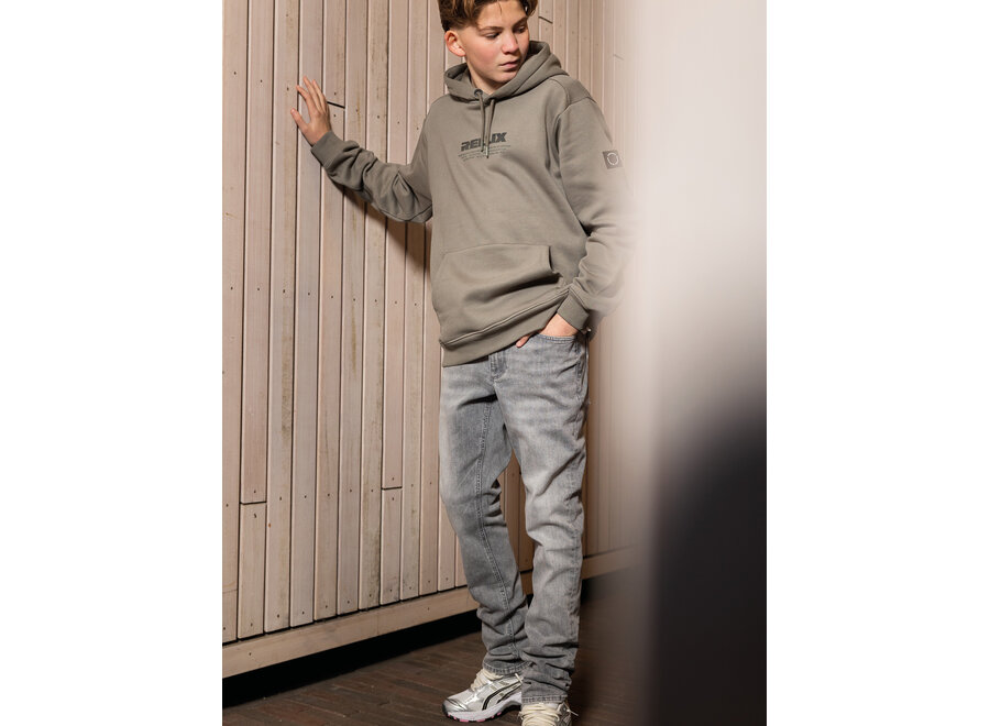 Straight Fit Jeans  Used Grey Denim Jongens  Jeans