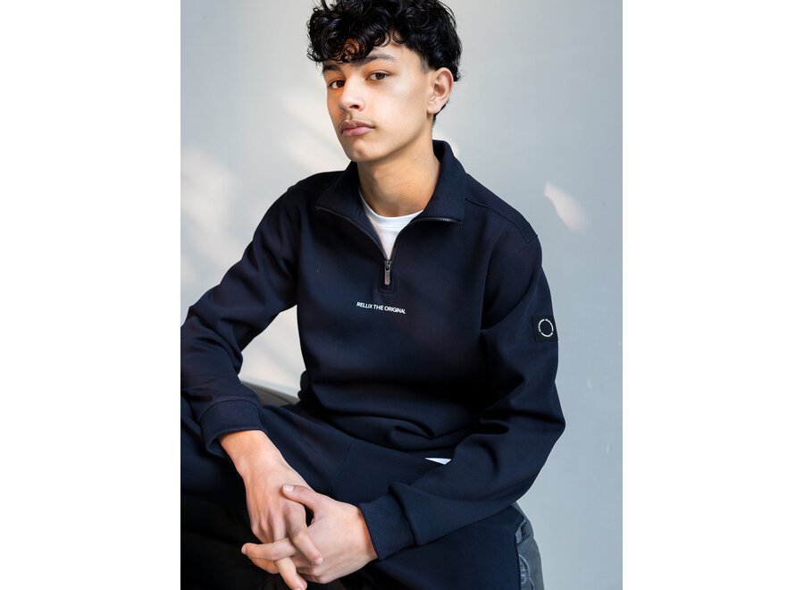 Sweater Rellix Zip  Navy Jongens  Vest