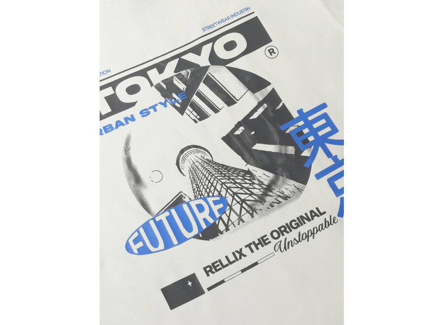 T-Shirt Chest and Backprint   Dusty Kit Jongens  T-shirt