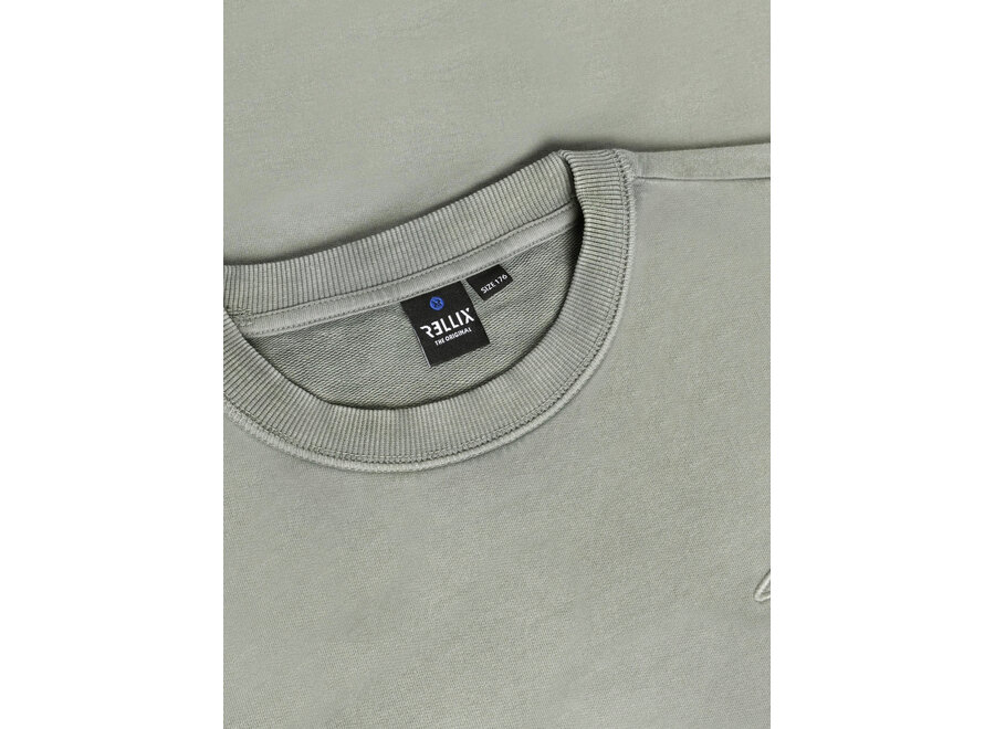 Oversized T-Shirt Basic Washed  Mid Green Jongens  T-shirt