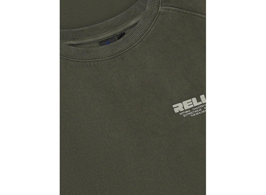 Loose Fit Sweat Rellix Brush Army Wood Jongens  Trui