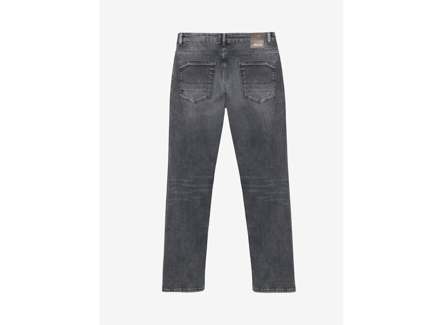 Straight Wide Fit Jeans  Dark Grey Denim Jongens  Jeans