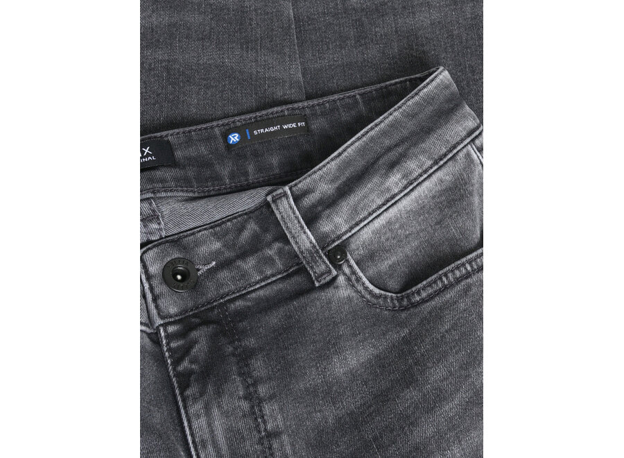 Straight Wide Fit Jeans  Dark Grey Denim Jongens  Jeans