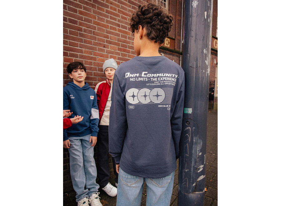 T-Shirt LS AW Sleeve  Mid Grey Jongens  Longsleeve