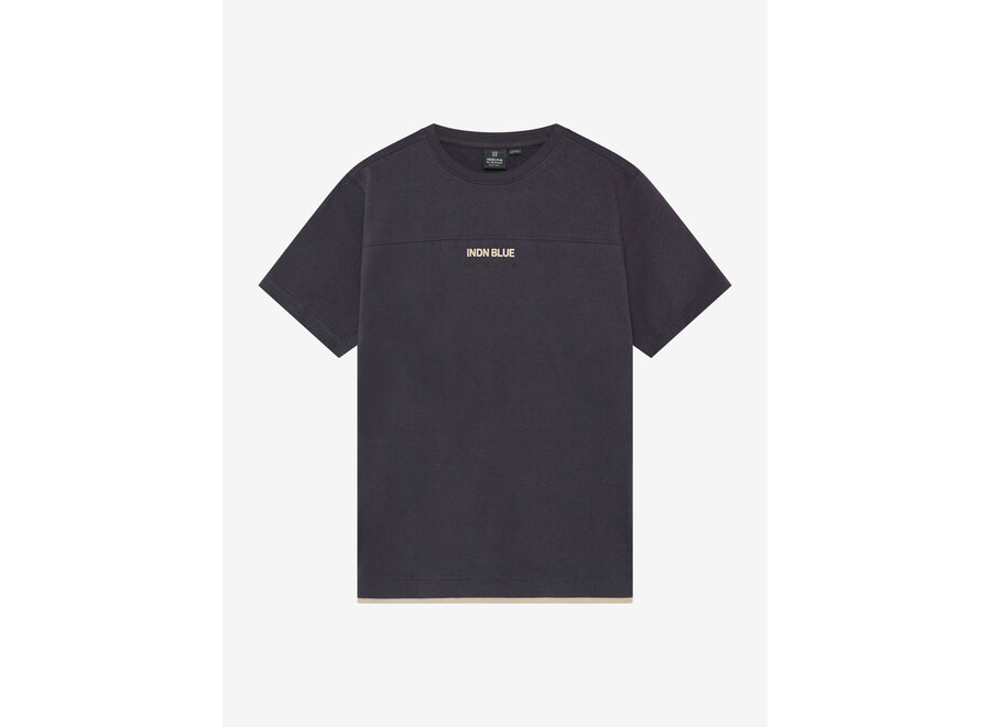 Loose Fit T-Shirt Backprint  Dusty Dark Purple Jongens  T-shirt