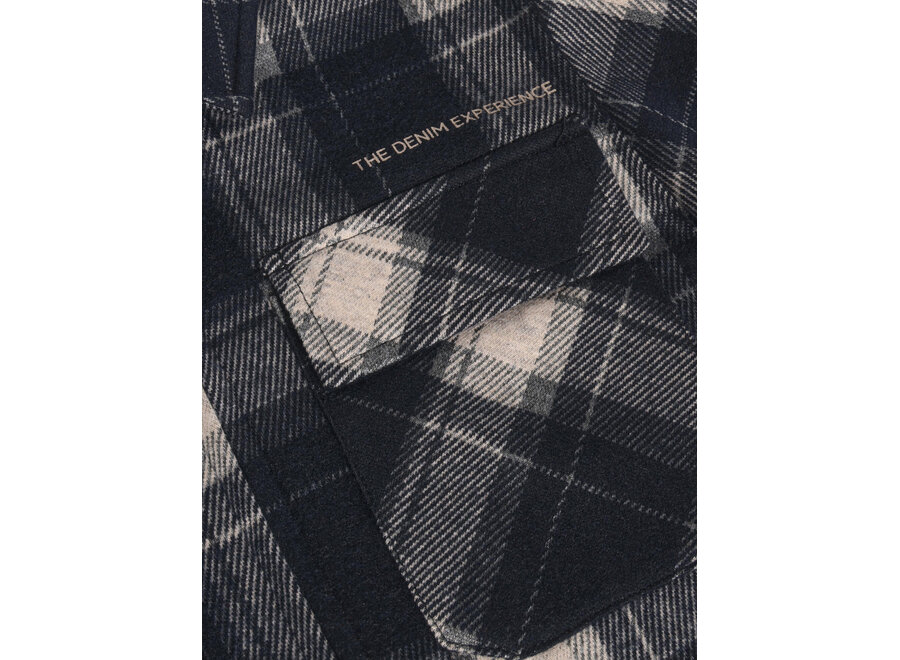 Shirt Jacket Zip Check  Antra Ash Jongens  Jasje