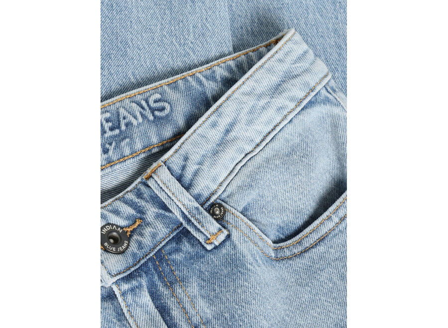 Wide Loose Fit Blue Jeans  Light Denim Blue Jongens  Jeans