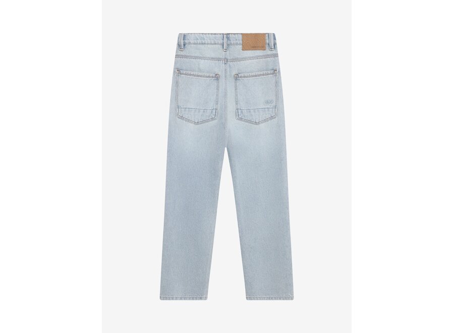 Baggy Straight Fit Blue Jeans  Light Denim Blue Jongens  Jeans