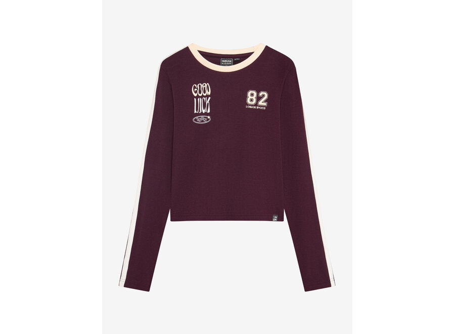 Longsleeve Cropped   Fig Meisjes  Longsleeve