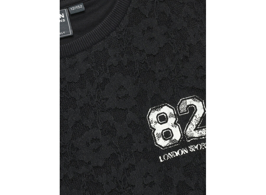 Longsleeve Lace   Black  Meisjes  Longsleeve