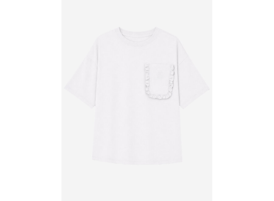 Frill Pocket T-Shirt  Off White Meisjes T-shirt