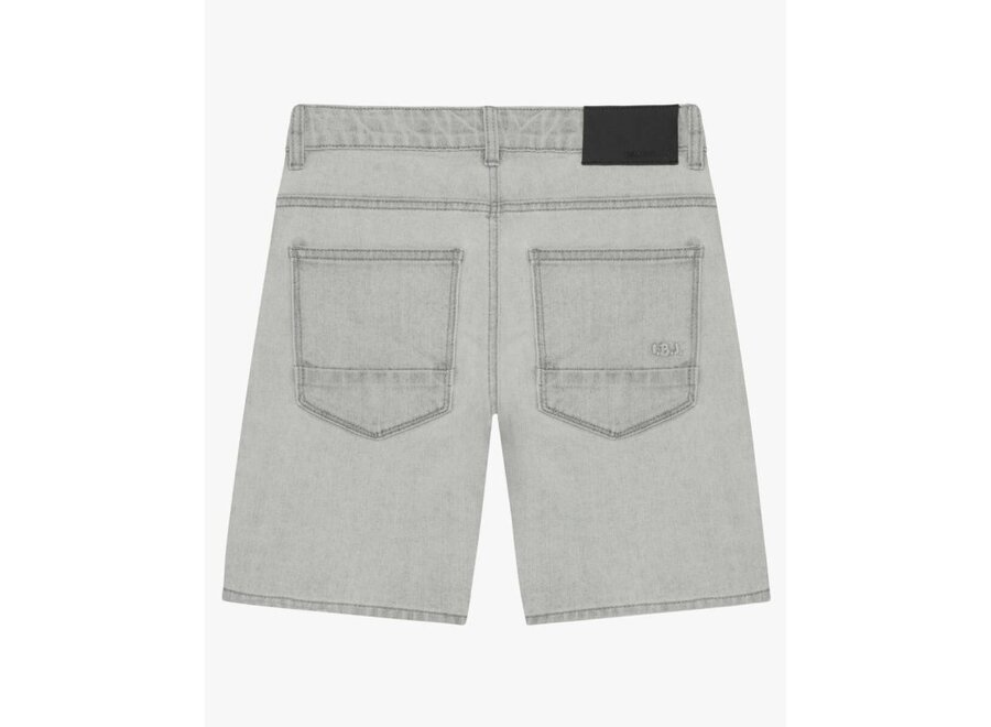 Wide Denim Short Col Jeans  Used Grey Denim Jongens Short