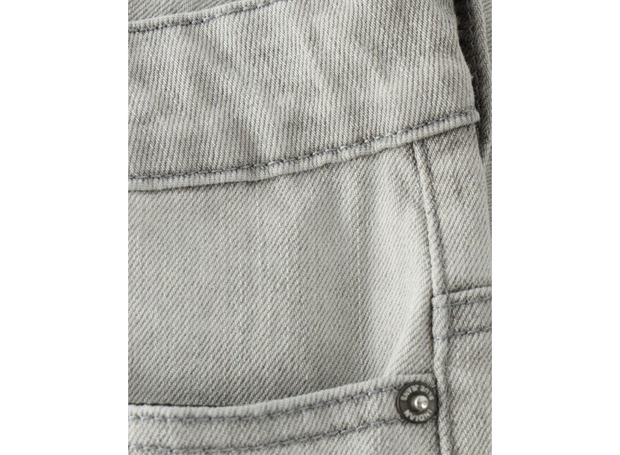 Wide Denim Short Col Jeans  Used Grey Denim Jongens Short