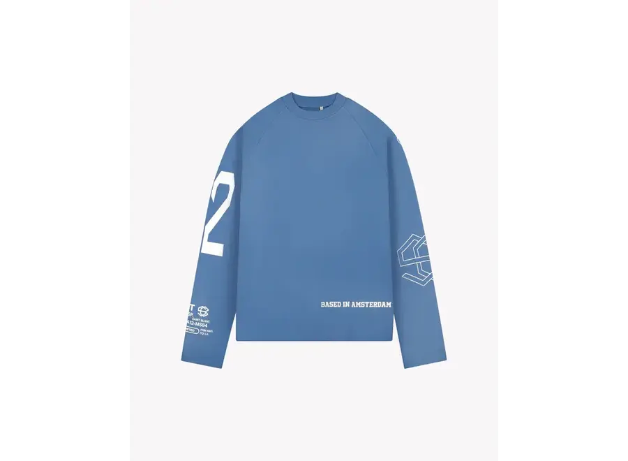 Multi Logo Raglan  Blue Jongens Longsleeve