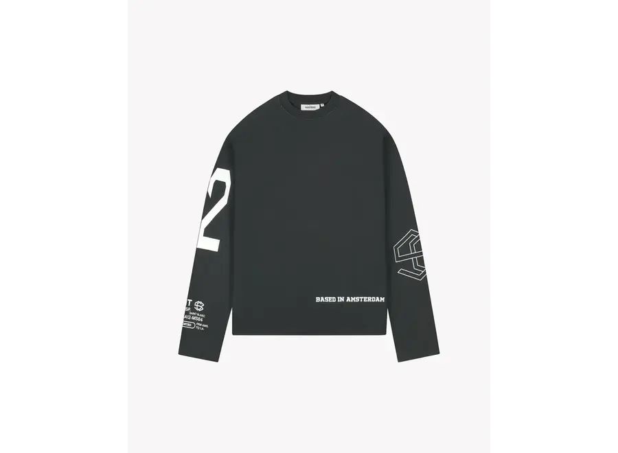 Multi Logo Raglan Black Jongens Longsleeve