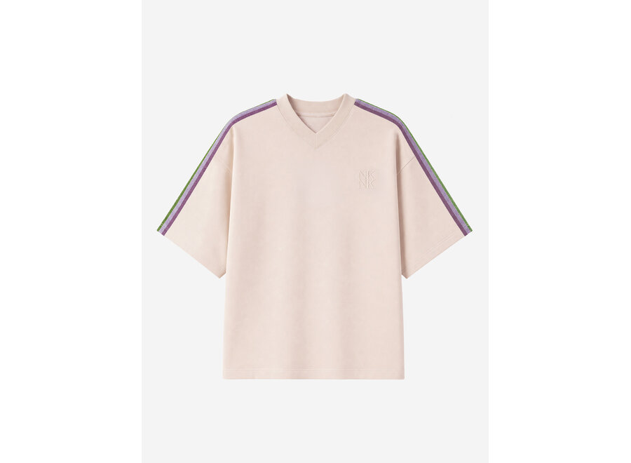 Sallie Track T-Shirt   Almond Milk Meisjes T-shirt