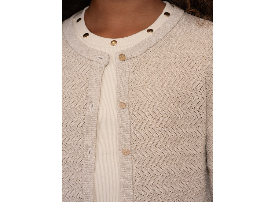 Siv Cardigan  Almond Milk Meisjes Vest