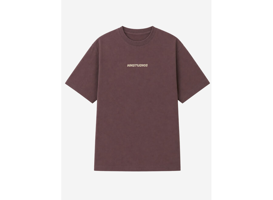 Neil Oversized T-shirt  Aubergine Brown Jongens T-shirt