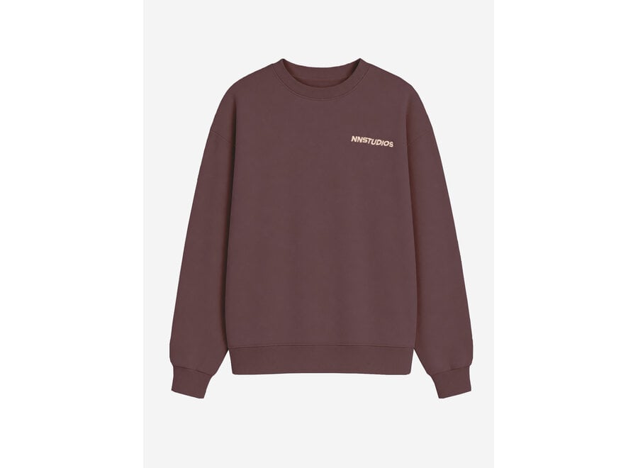 Neil Oversized Sweatshirt  Aubergine Brown Jongens Trui