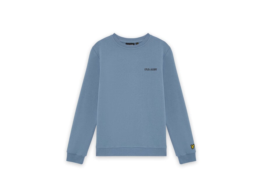 Logo Print Crew Neck  Power Blue Jongens  Trui
