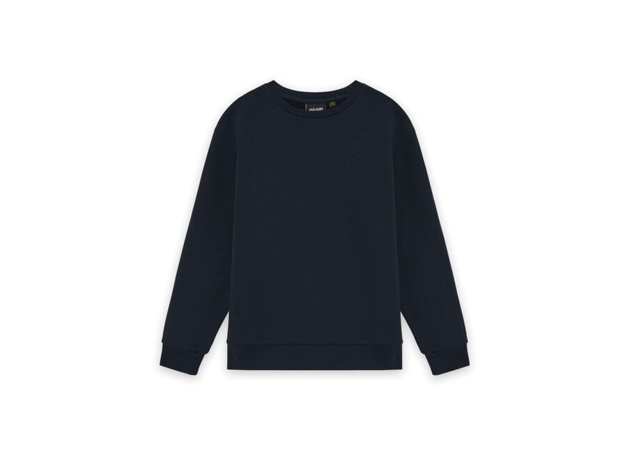 Heavy Weight Drop Shoulder Crew  Dark Navy Jongens  Trui
