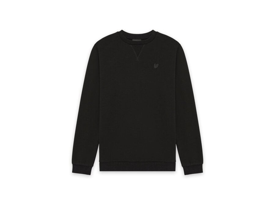 Tonal Crew Neck Sweatshirt  Jet Black Jongens  Trui