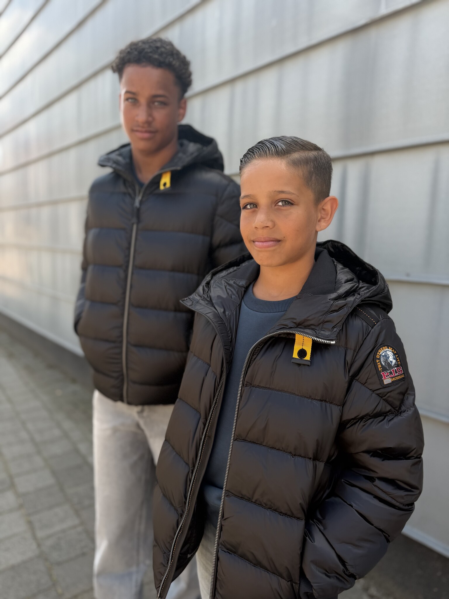 Pharrell - Boy Hooded Down Bomber Black Jongens Jas