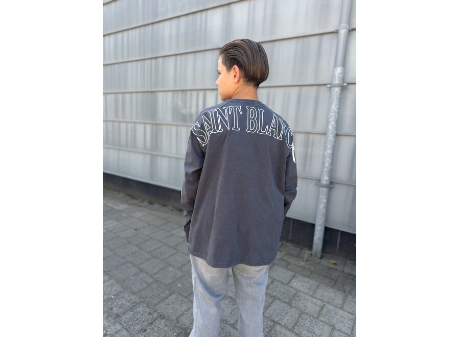 Multi Logo Raglan Black Jongens Longsleeve