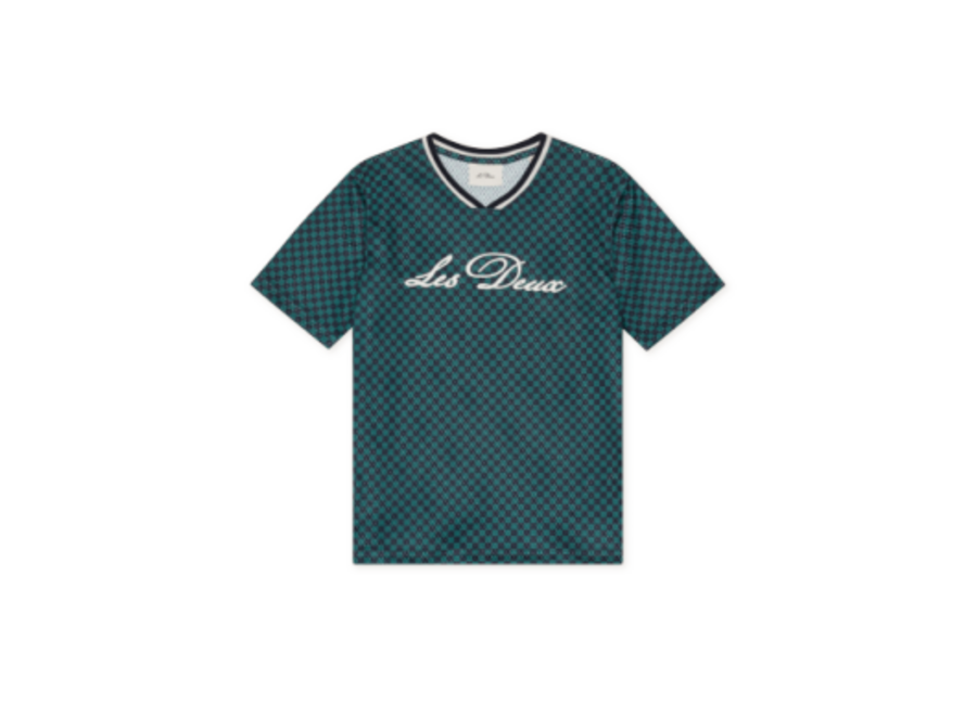 Check AOP Mesh T-Shirt KIDS  Mediterranea Green Jongens T-shirt