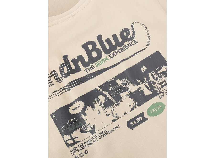 T-Shirt Indian Blue   Pale Sand  Jongens  T-shirt