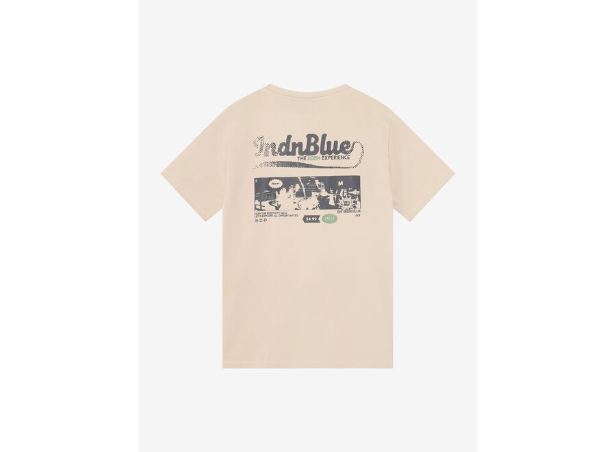 T-Shirt Indian Blue   Pale Sand  Jongens  T-shirt
