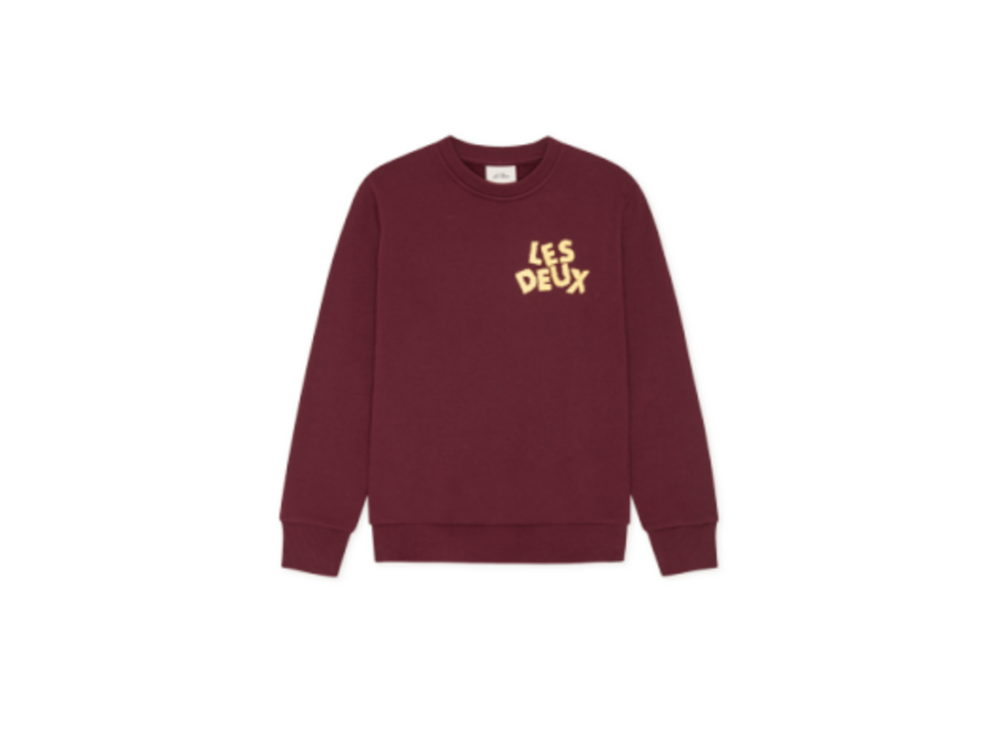 Logo Sweatshirt KIDS  Chocolate Truffle Red Jongens Trui