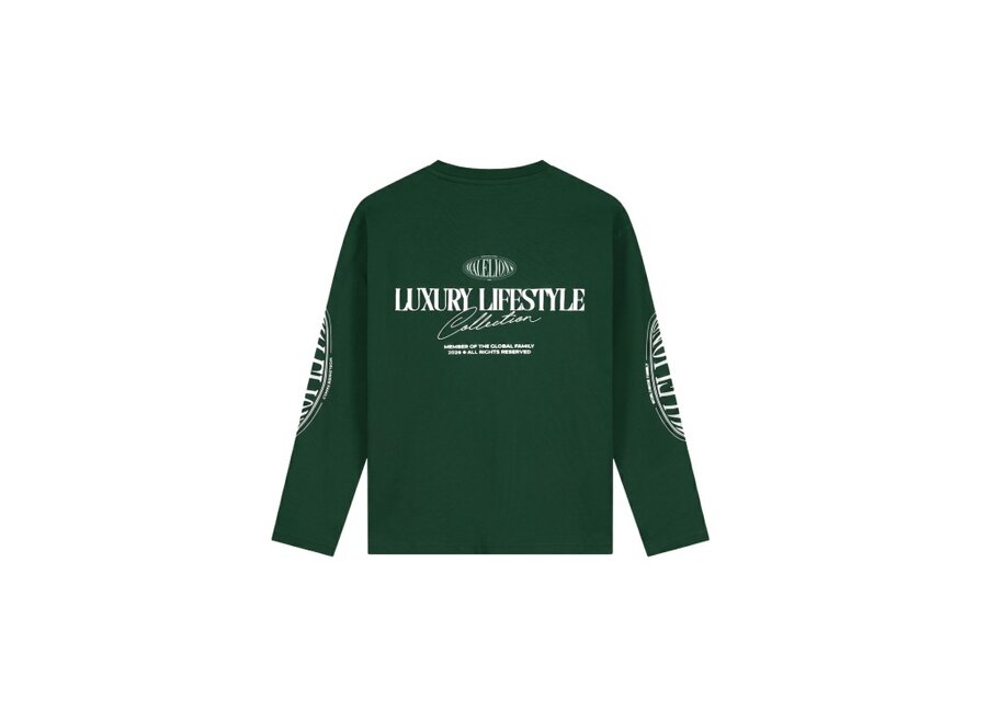 Malelions Junior Relaxed Lifestyle Longsleeve T-Shirt  Racing Green Jongens  Longsleeve