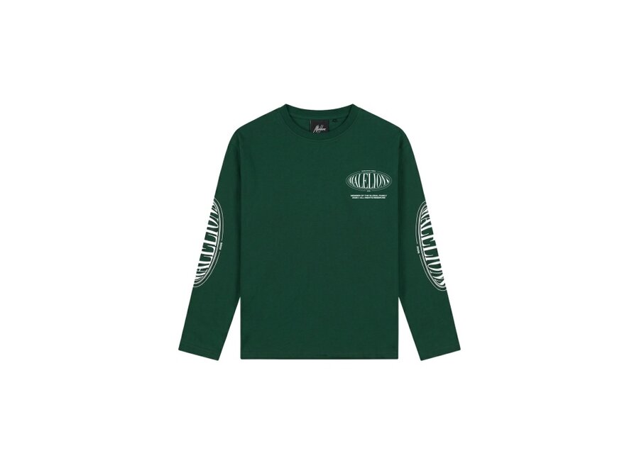 Malelions Junior Relaxed Lifestyle Longsleeve T-Shirt  Racing Green Jongens  Longsleeve