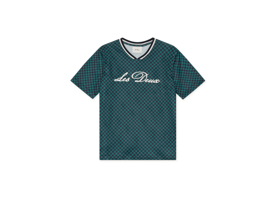 Check AOP Mesh T-Shirt KIDS  Mediterranea Green Jongens T-shirt